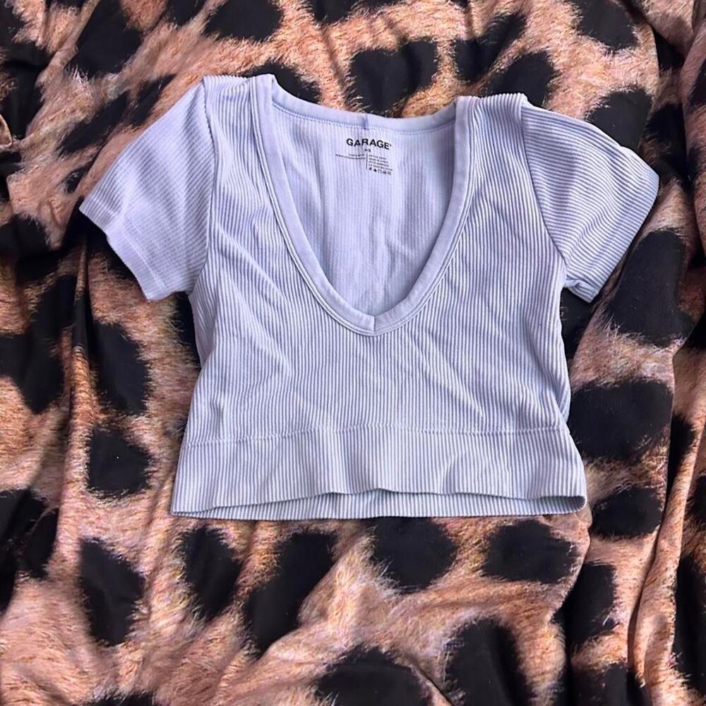 Garage Women's Blue Crop-top